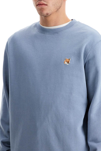 'fox head patch sweatshirt with LM00301KM0001 MOONLIGHT BLUE