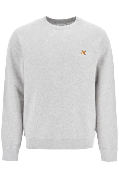 'fox head patch sweatshirt with LM00301KM0001 LIGHT GREY MELANGE