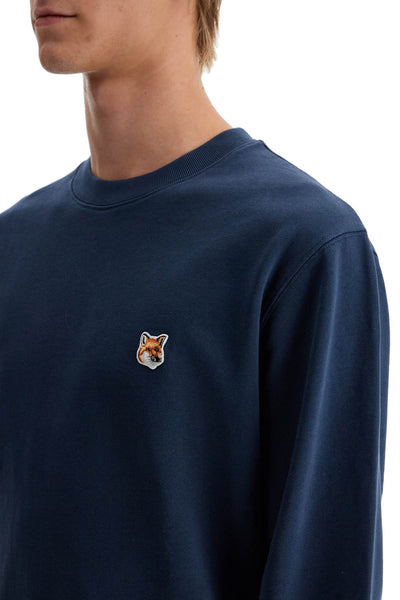 "fox head patch sweatshirt with LM00301KM0001 INK BLUE