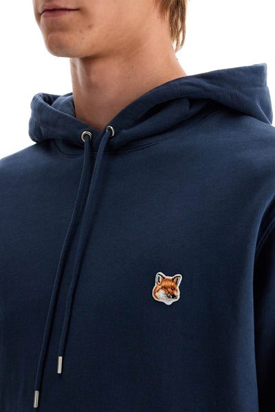 fox head hooded sweatshirt LM00702KM0001 INK BLUE