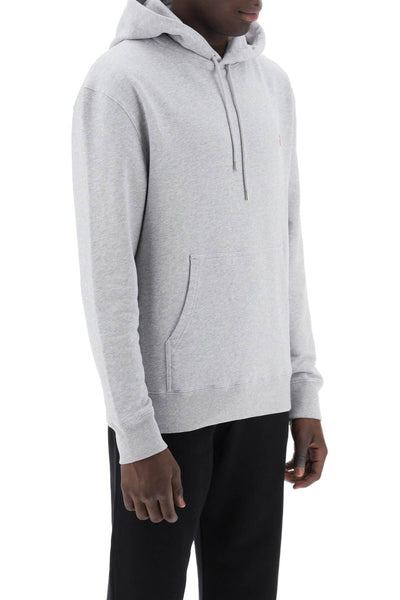 fox head hooded sweatshirt LM00702KM0001 LIGHT GREY MELANGE