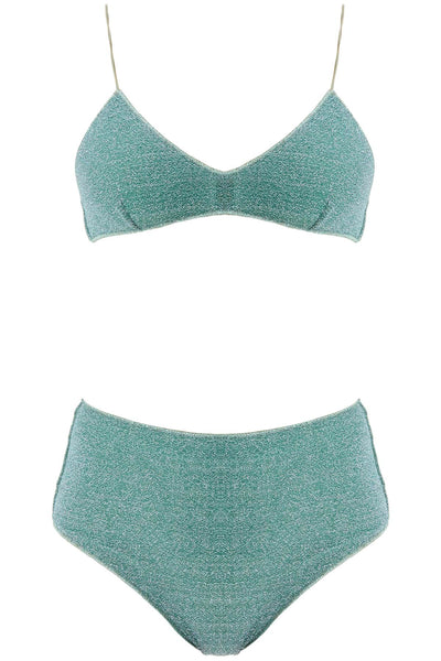 high-waisted lumière bikini set LMS803 AQUA