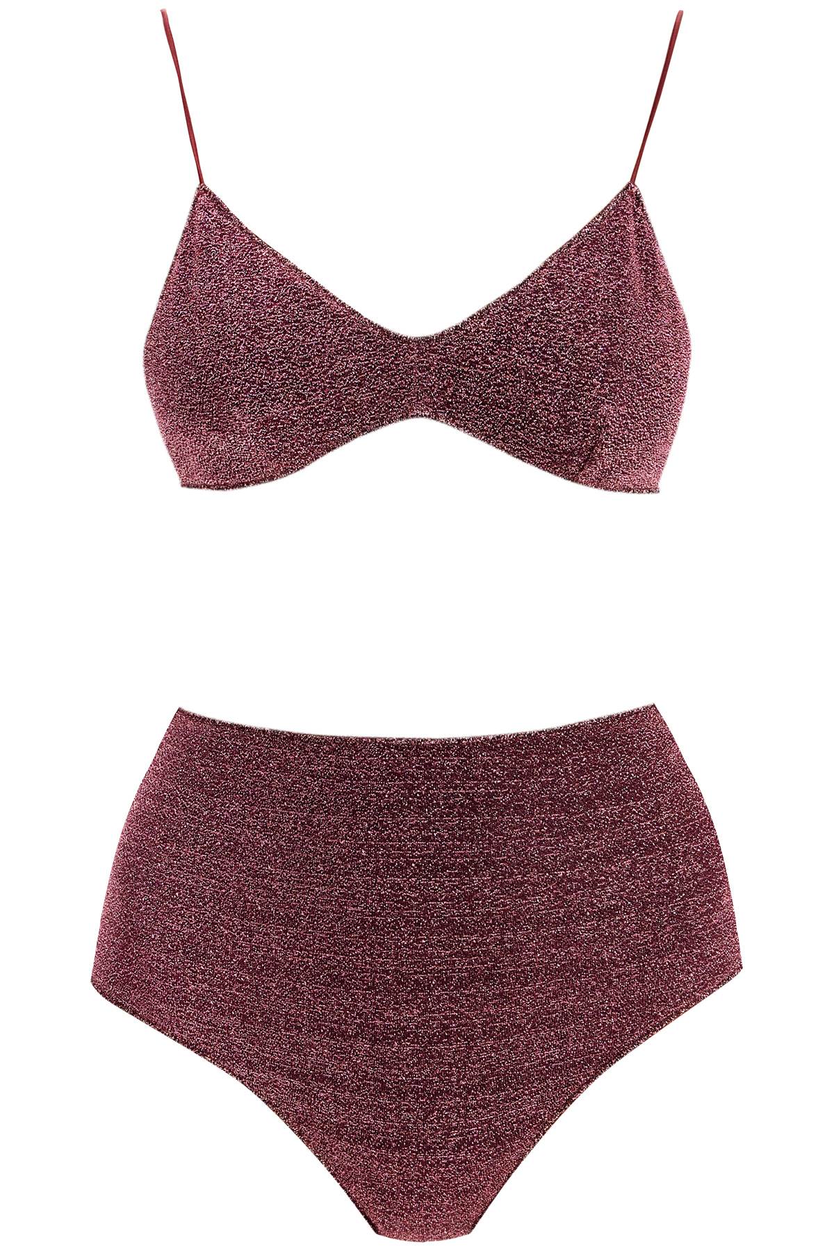 high-waisted lumière bikini set LMS803 AUBERGINE