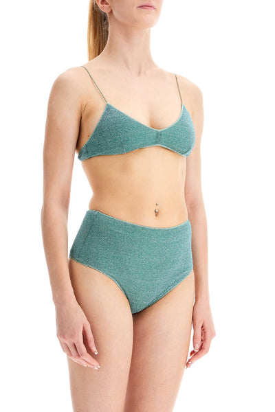 high-waisted lumière bikini set LMS803 AQUA