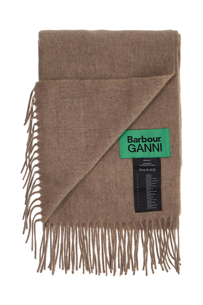 wool scarf with patch logo design LSC0456 CAMEL