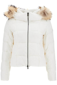 short down jacket by avec LTAT24A4866 D WHITE