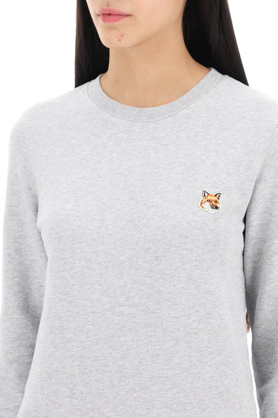 fox head regular fit sweatshirt LW00302KM0001 LIGHT GREY MELANGE