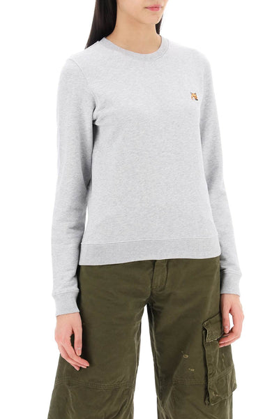 fox head regular fit sweatshirt LW00302KM0001 LIGHT GREY MELANGE