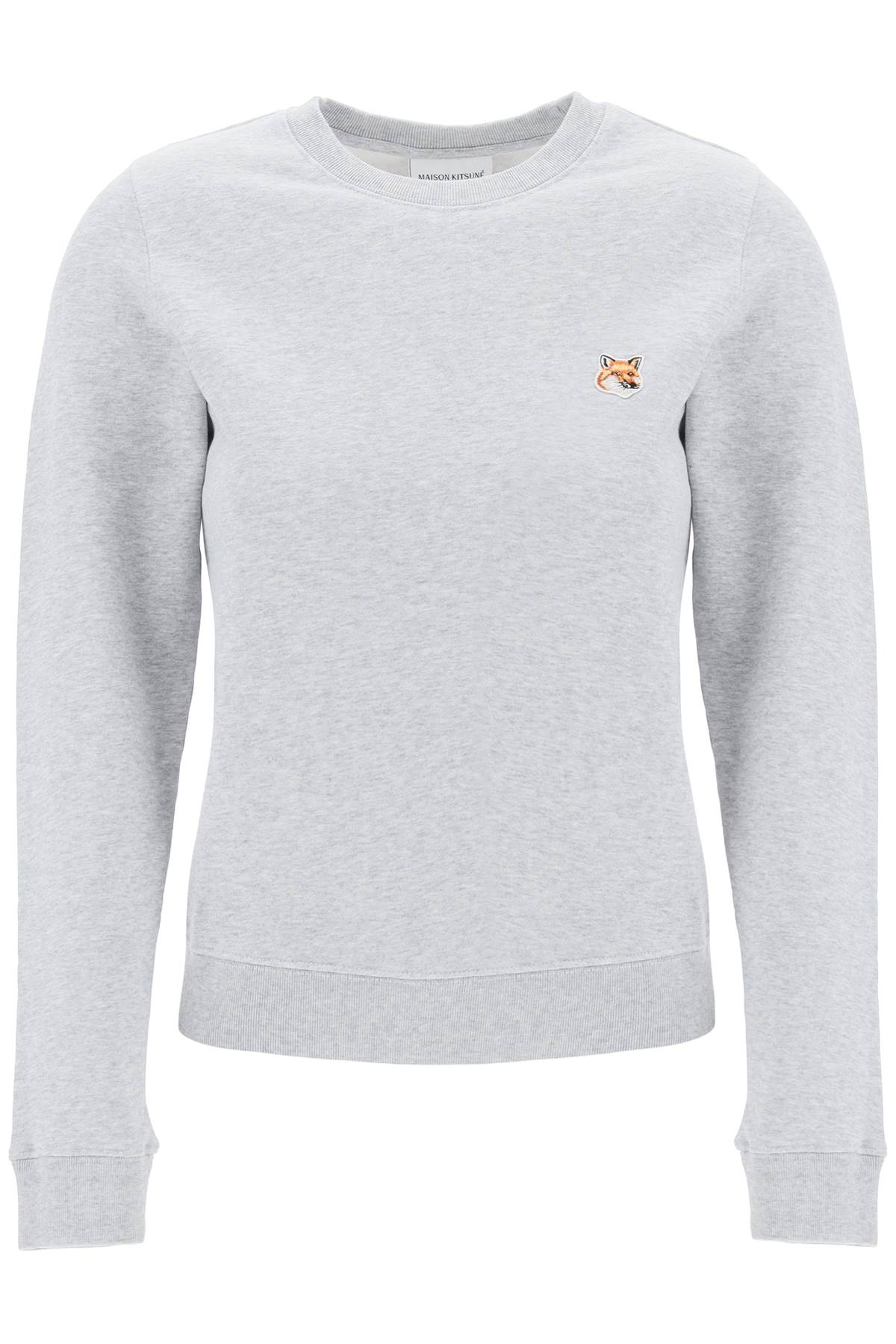 fox head regular fit sweatshirt LW00302KM0001 LIGHT GREY MELANGE