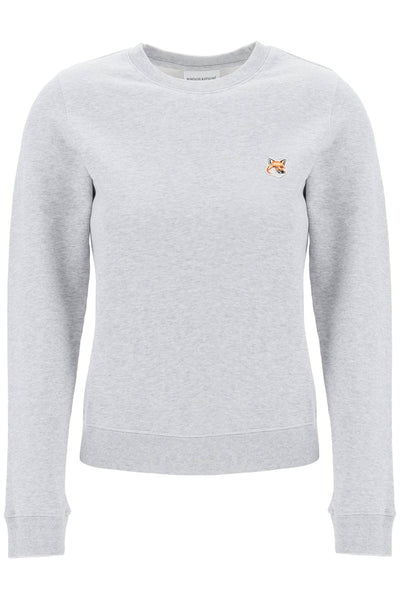 fox head regular fit sweatshirt LW00302KM0001 LIGHT GREY MELANGE