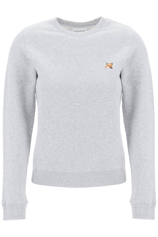 fox head regular fit sweatshirt LW00302KM0001 LIGHT GREY MELANGE