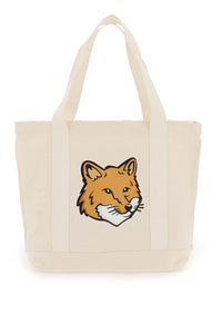 fox head tote bag LW05101WW0050 ECRU