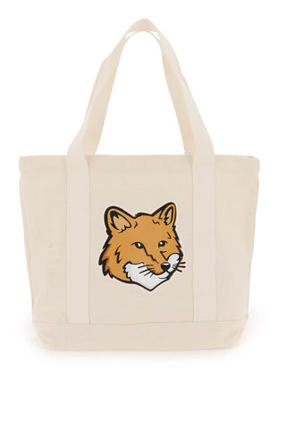 fox head tote bag LW05101WW0050 ECRU