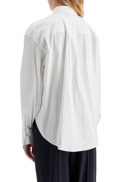 "stretch poplin shirt with shiny pocket detail M0091ML926 BIANCO