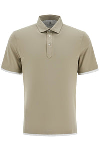 polo with faux M0B133966 OLIVO+GRIGIO CHIARO