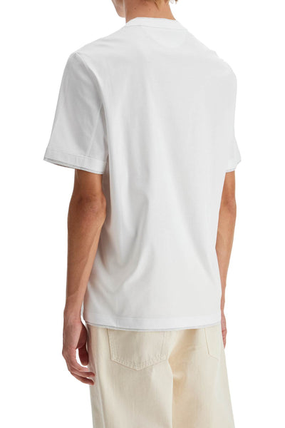 layered-effect t-shirt M0B137427 BIANCO OTTICO+PERLA