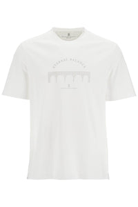 eternal balance printed t-shirt M0B138413 BIANCO+GRIGIO CHIARO