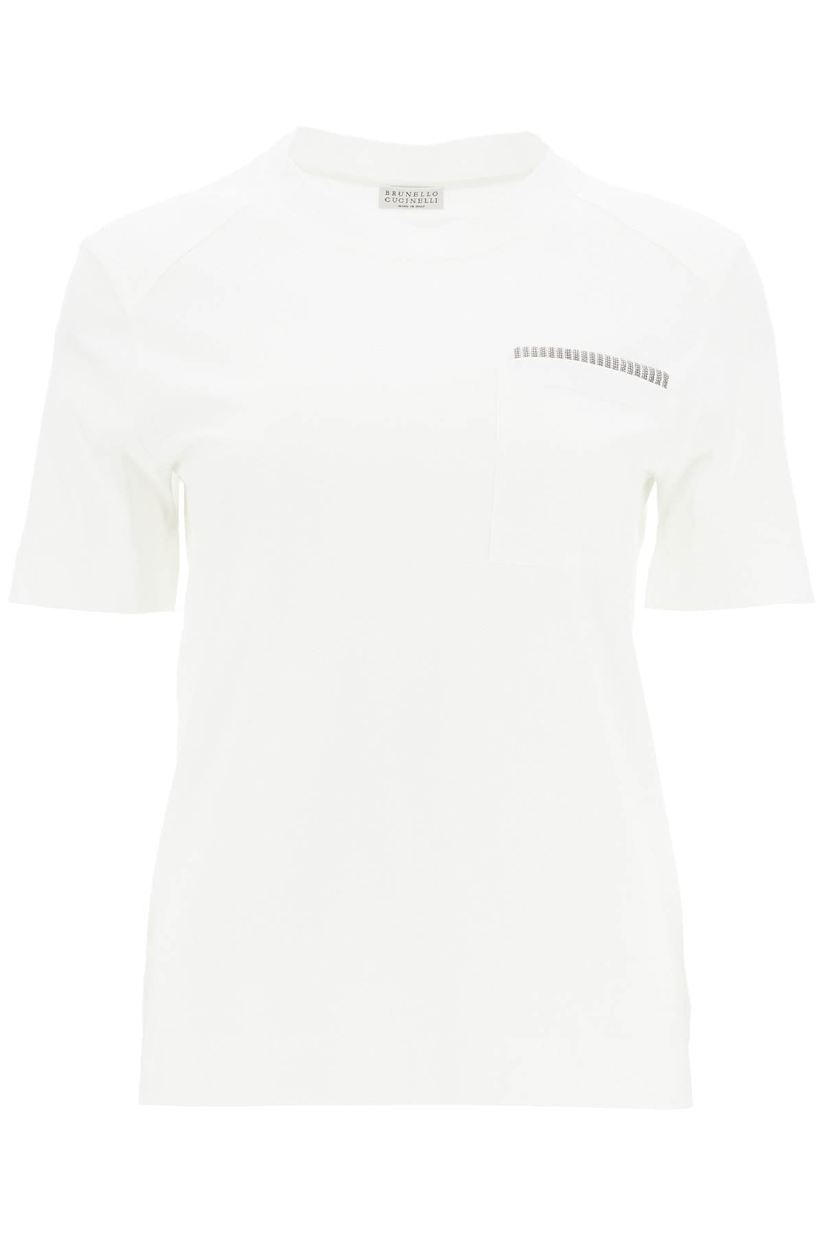 round-neck t-shirt with pendant M0T81HR200 BIANCO