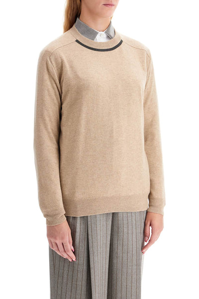 cashmere crewneck pullover M12167900 CAMEL CHIARO