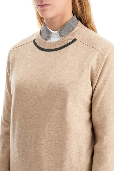 cashmere crewneck pullover M12167900 CAMEL CHIARO