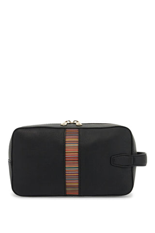 signature stripe beauty case for travel M1A 6606 BMULTI BLACK