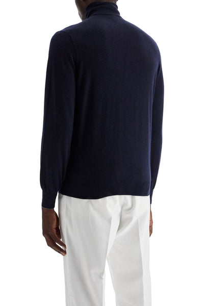 high-neck pullover sweater M2400103 NAVY+GRIGIO SCURO