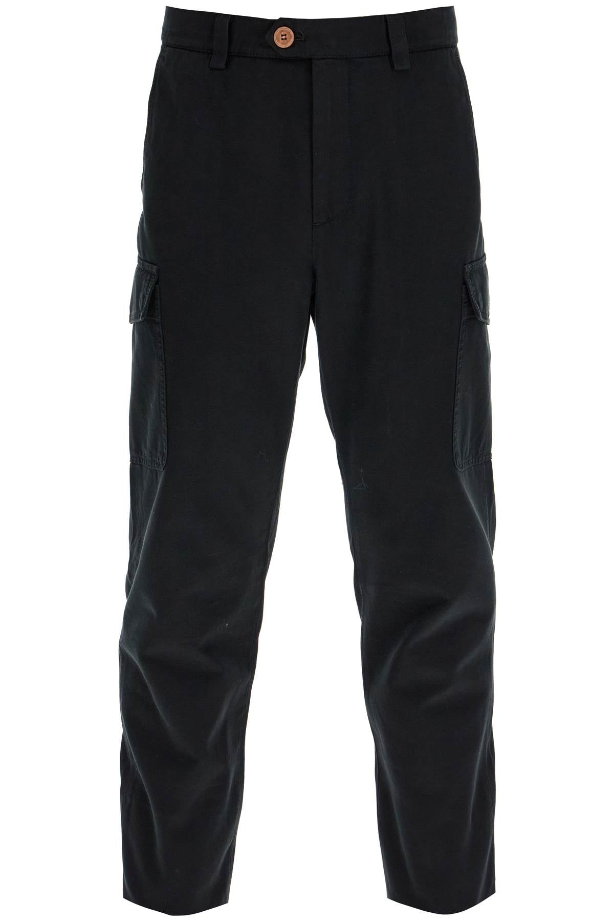 leisure fit gabardine trousers M252DE1890 NERO