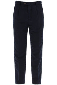 Brunello cucinelli 亞麻棉混紡長褲 適用於 M291DE1450 海軍藍