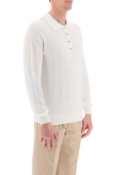 Brunello cucinelli long-sleeved knitted polo shirt M29202505 PANAMA