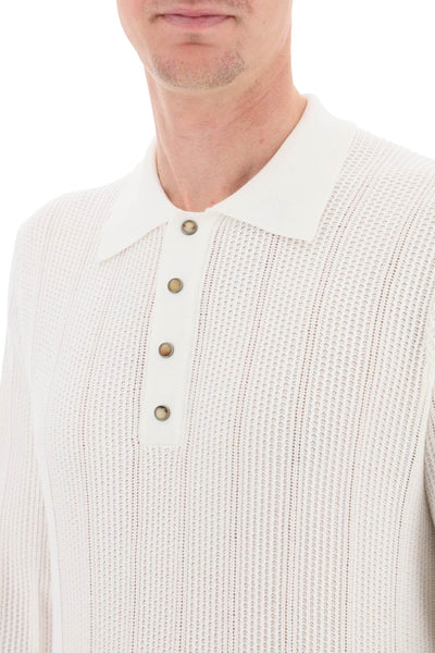 Brunello cucinelli long-sleeved knitted polo shirt M29202505 PANAMA