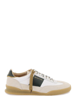 Ps paul smith leather and nylon dover sneakers in M2S DVR41 MNYL WHITE
