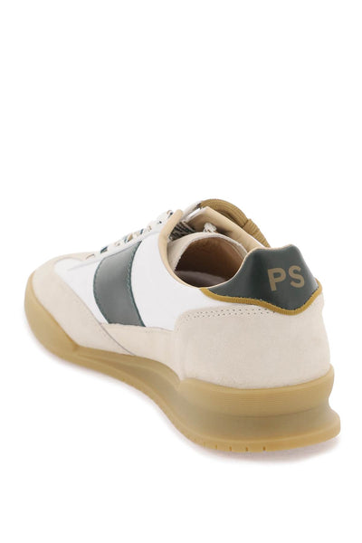 Ps paul smith leather and nylon dover sneakers in M2S DVR41 MNYL WHITE