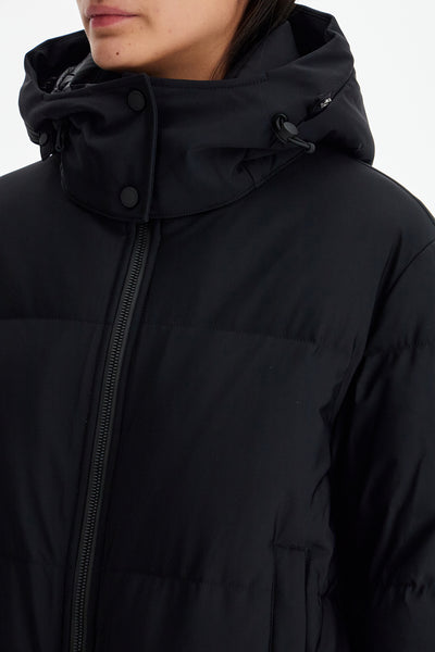 misti short down jacket M34LJ137S BLK W/BLK SH