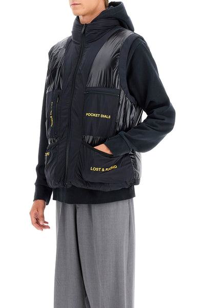 reversible down-filled vest M34MV470 BLACK