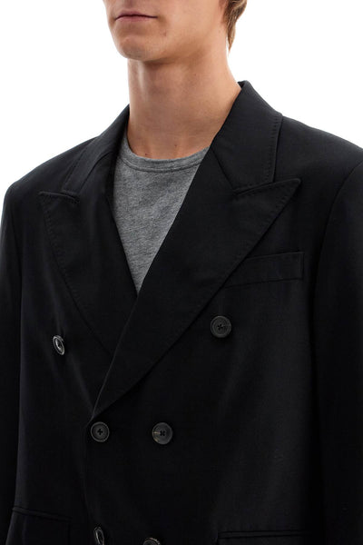 double-breasted panama blazer M4200DBBP BLACK PANAMA WOOL