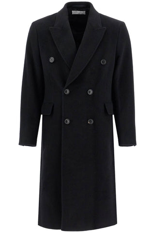 whale wool and mohair coat M4201WB BLACK HAIRY WOOL