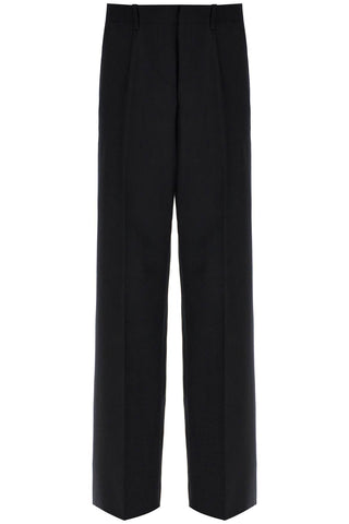 pants in panama fabric M421BBPW BLACK PANAMA WOOL