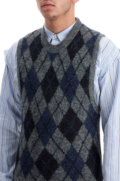 soft duke argyle formal knit vest M4243FS SOFT DUKE ARGYLE