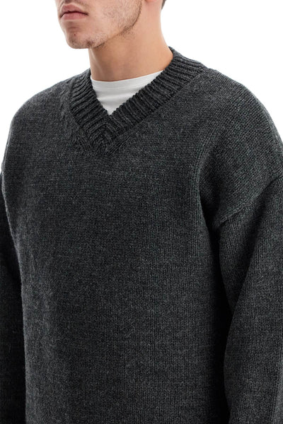 v-neck son M4243SA ASH MELANGE STATELY WOOL