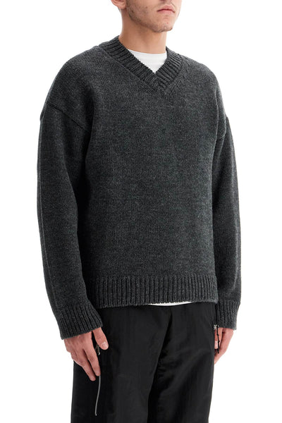 v-neck son M4243SA ASH MELANGE STATELY WOOL