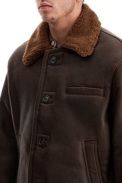 alaska shearling jacket M4249AR RUSTIC GRAIN BROWN SHEARLING