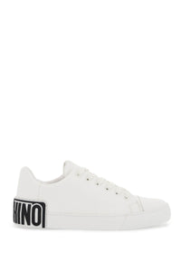 leather sneakers with rubber logo detail. MA15402G1LMF0 BIANCO