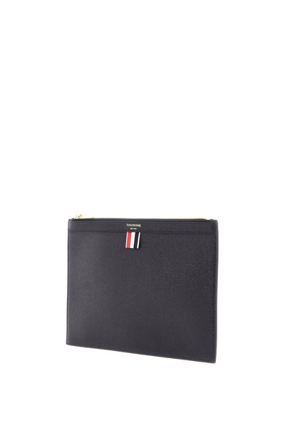 THOM BROWNE leather small document holder MAC019L 00198 BL | Italystation.com - Shop Now at italystation.com