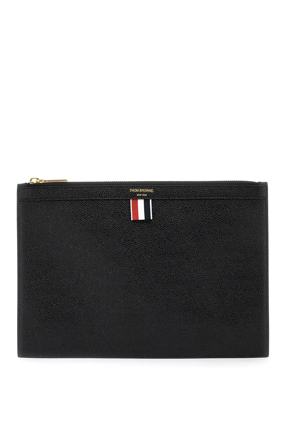 leather small document holder MAC019L 00198 BLACK