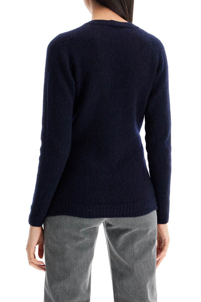 regular fit v-neck pullover sweater. MAK1338 YAX755 NIGHT INDIGO