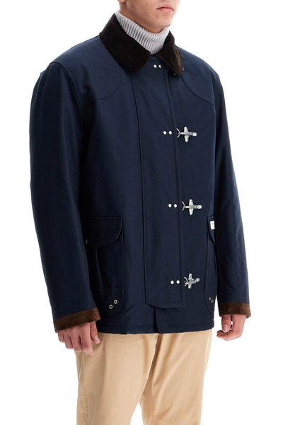 "4-hook canvas jacket with classic MAM13492810UCJ BLU PETROLIO