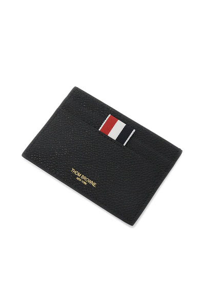 pebble grain leather card holder MAW020L 00198 BLACK