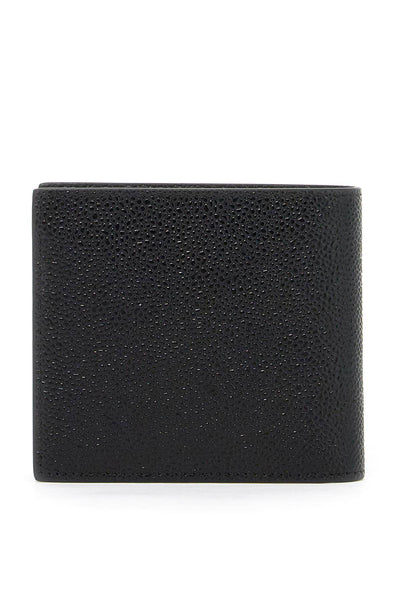 pebble grain leather bi-fold wallet MAW023A 00198 BLACK