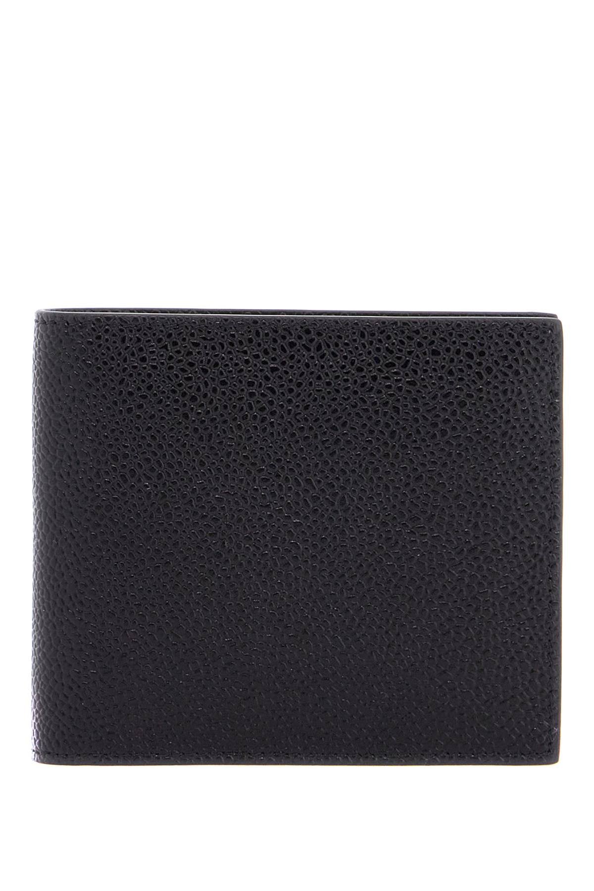 compact black pebble grain leather wallet with fold closure MAW023A 00198 BLACK