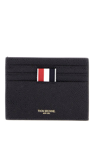 black calfskin credit card holder with note compartment for men MAW031L 00198 BLACK